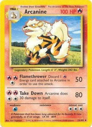 Arcanine - Base Set - Lightly Played (LP)