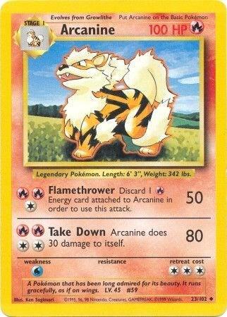 Arcanine - Base Set - Lightly Played (LP)