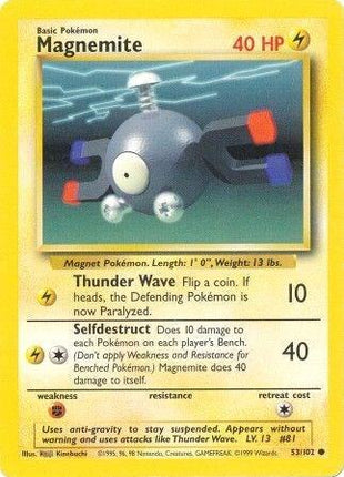 Magnemite - Base Set - Near Mint (NM)