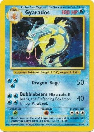 Gyarados - Base Set - Holofoil - Damaged