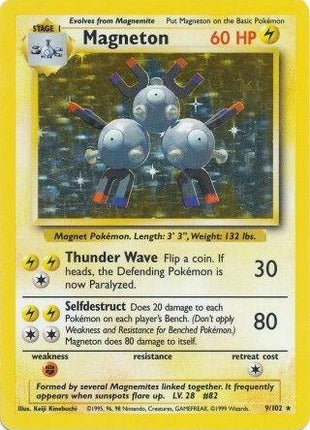 Magneton - Base Set - Holofoil - Heavily Played (HP)
