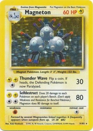Magneton - Base Set - Holofoil - Heavily Played (HP)
