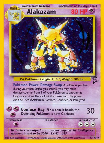 Alakazam - Base Set 2 - Holofoil - Lightly Played (LP)