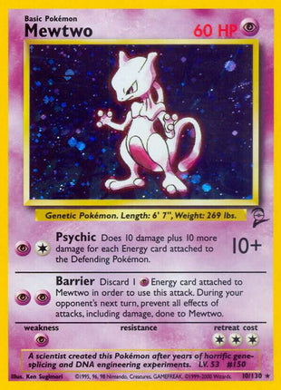 Mewtwo - Base Set 2 - Holofoil - Damaged