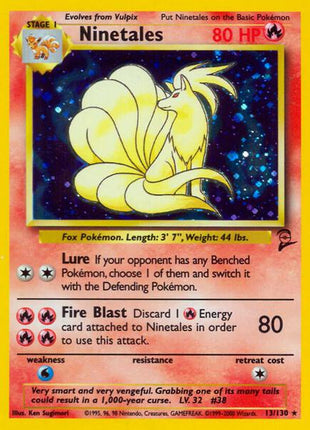 Ninetales - Base Set 2 - Holofoil - Moderately Played (MP)