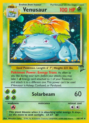 Venusaur - Base Set 2 - Holofoil - Heavily Played (HP)