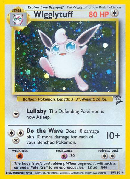 Wigglytuff - Base Set 2 - Holofoil - Moderately Played (MP)