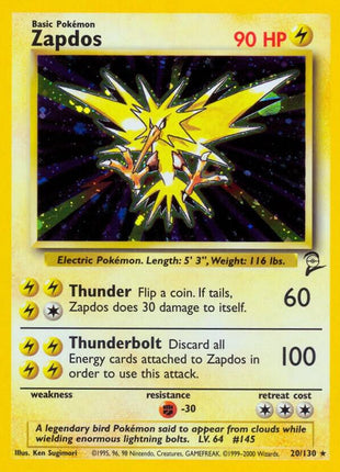 Zapdos - Base Set 2 - Holofoil - Lightly Played (LP)