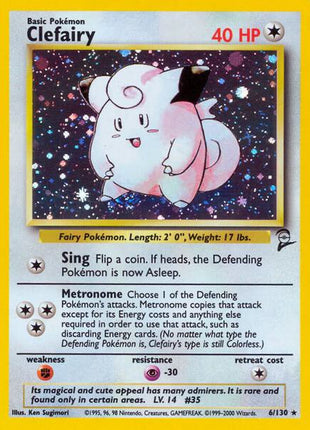 Clefairy - Base Set 2 - Holofoil - Moderately Played (MP)