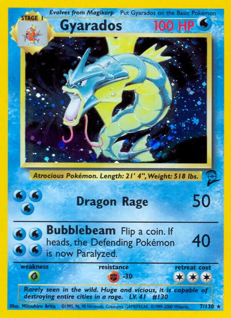 Gyarados - Base Set 2 - Holofoil - Moderately Played (MP)