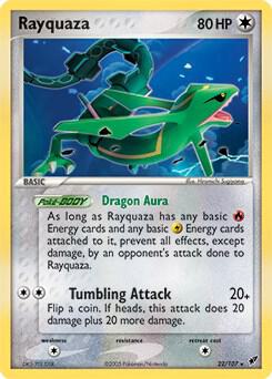 Rayquaza - 22/107 - Deck Exclusives - Holofoil - Heavily Played (HP)