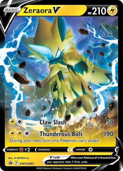 Zeraora V - SWSH263 - SWSH Sword and Shield Promo Cards - Holofoil - Near Mint (NM)