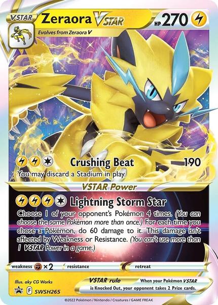 Zeraora VSTAR - SWSH265 - SWSH Sword and Shield Promo Cards - Holofoil - Near Mint (NM)