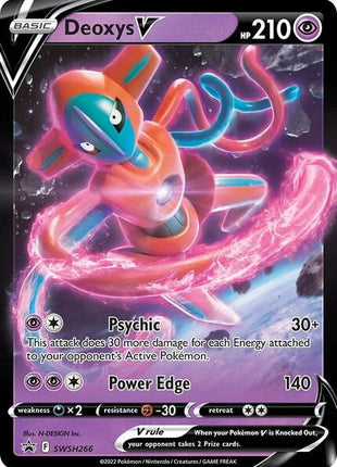 Deoxys V - SWSH266 - SWSH Sword and Shield Promo Cards - Holofoil - Near Mint (NM)