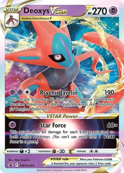 Deoxys VSTAR - SWSH268 - SWSH Sword and Shield Promo Cards - Holofoil - Near Mint (NM)
