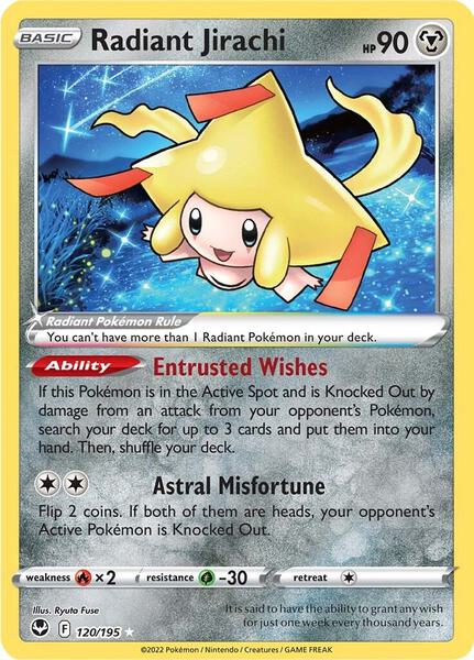 Radiant Jirachi - SWSH12 Silver Tempest - Holofoil - Near Mint (NM)