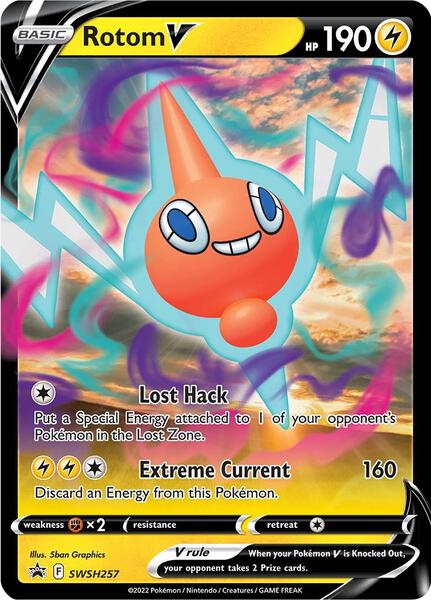Rotom V - SWSH257 - SWSH Sword and Shield Promo Cards - Holofoil - Near Mint (NM)