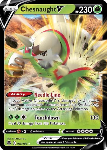 Chesnaught V - SWSH12 Silver Tempest - Holofoil - Near Mint (NM)