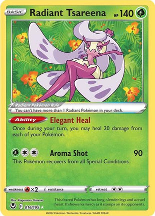 Radiant Tsareena - SWSH12 Silver Tempest - Holofoil - Damaged