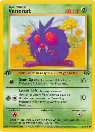 Venonat - Jungle - 1st Edition - Near Mint (NM)