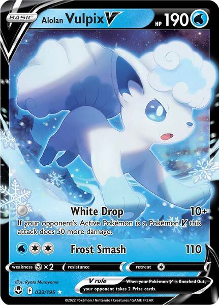 Alolan Vulpix V - SWSH12 Silver Tempest - Holofoil - Lightly Played (LP)