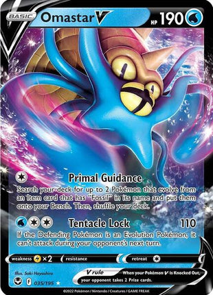 Omastar V - SWSH12 Silver Tempest - Holofoil - Near Mint (NM)