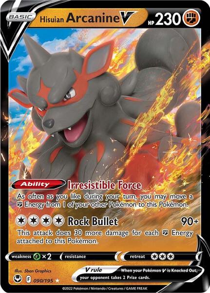 Hisuian Arcanine V - SWSH12 Silver Tempest - Holofoil - Near Mint (NM)