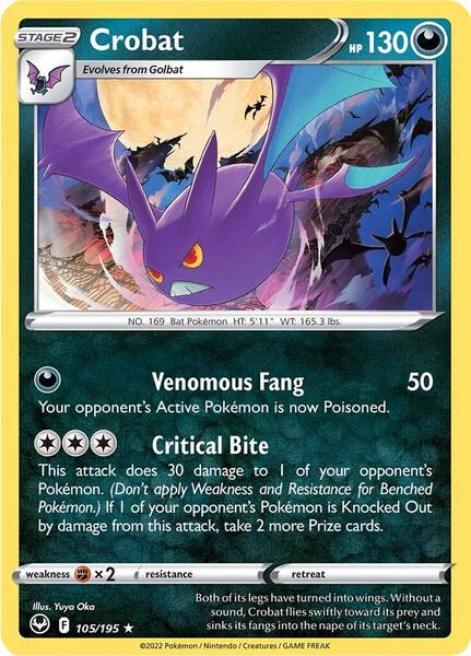 Crobat - SWSH12 Silver Tempest - Reverse Holofoil - Near Mint (NM)