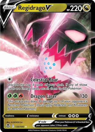 Regidrago V - SWSH12 Silver Tempest - Holofoil - Near Mint (NM)