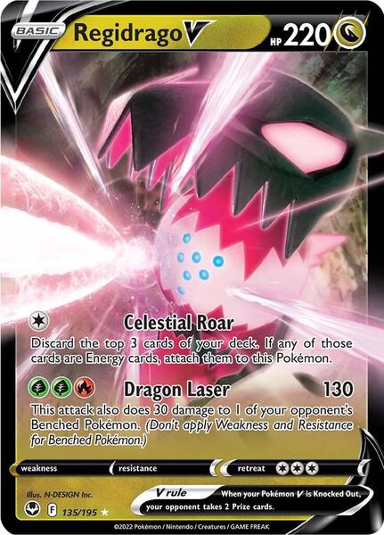 Regidrago V - SWSH12 Silver Tempest - Holofoil - Near Mint (NM)