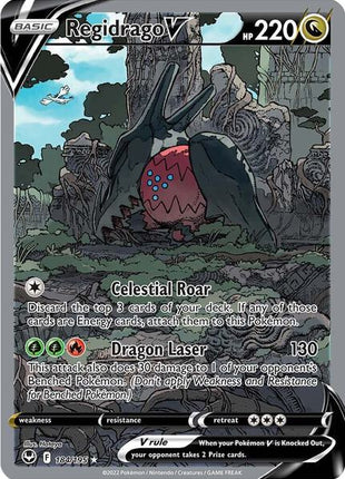 Regidrago V (Alternate Full Art) - SWSH12 Silver Tempest - Holofoil - Near Mint (NM)
