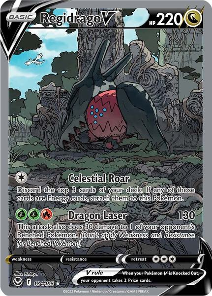 Regidrago V (Alternate Full Art) - SWSH12 Silver Tempest - Holofoil - Near Mint (NM)