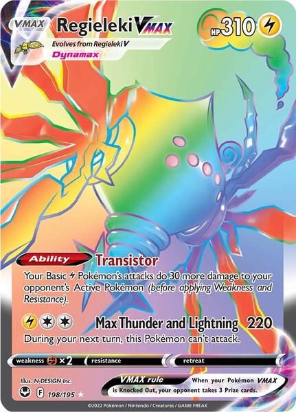 Regieleki VMAX (Secret) - SWSH12 Silver Tempest - Holofoil - Near Mint (NM)