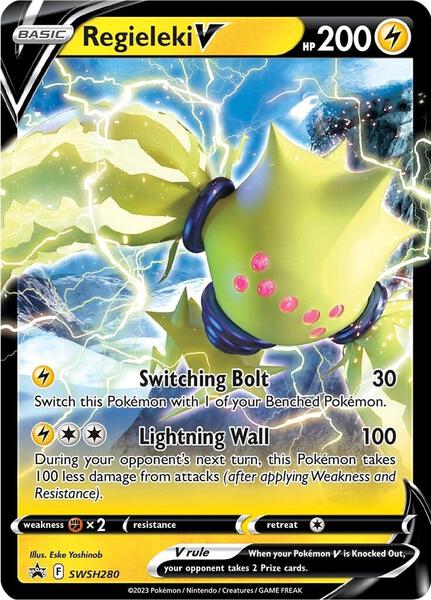 Regieleki V - SWSH280 - SWSH Sword and Shield Promo Cards - Holofoil - Near Mint (NM)