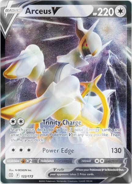 Arceus V - 122/172 (Metal Card) - Miscellaneous Cards and Products - Holofoil - Near Mint (NM)