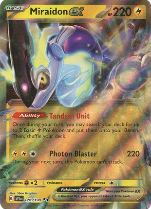 Miraidon ex - 081/198 - SV01 Scarlet and Violet Base Set - Holofoil - Near Mint (NM)