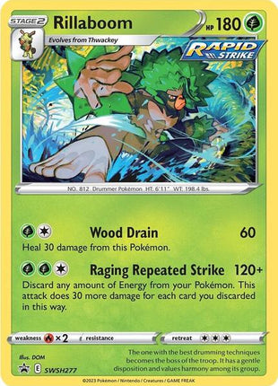 Rillaboom - SWSH277 - SWSH Sword and Shield Promo Cards - Holofoil - Near Mint (NM)