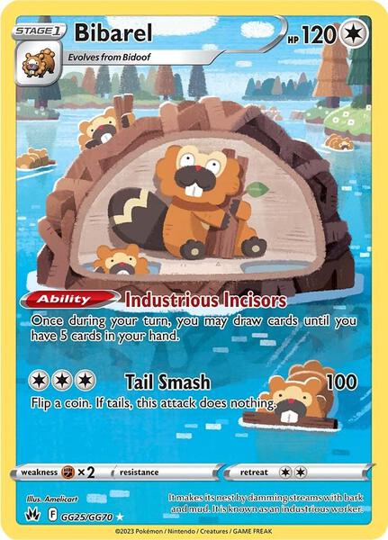 Bibarel - Crown Zenith Galarian Gallery - Holofoil - Near Mint (NM)