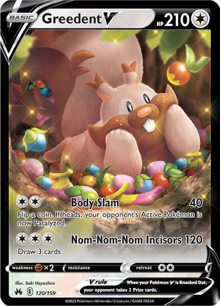 Greedent V - Crown Zenith - Holofoil - Near Mint (NM)