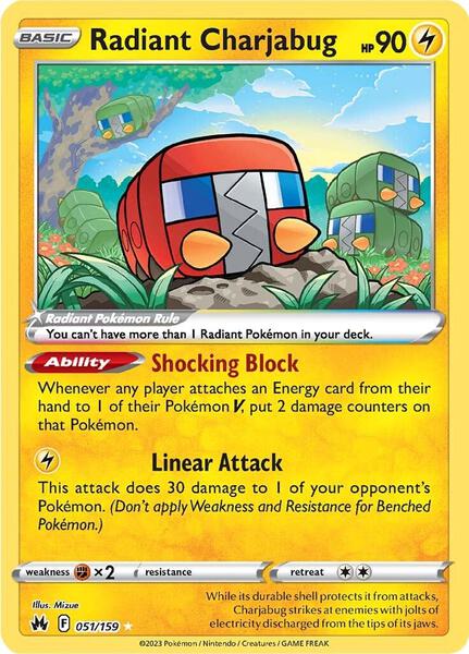 Radiant Charjabug - Crown Zenith - Holofoil - Near Mint (NM)