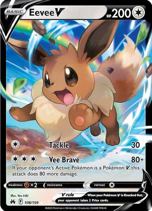Eevee V - Crown Zenith - Holofoil - Near Mint (NM)