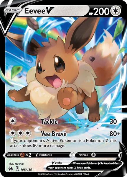 Eevee V - Crown Zenith - Holofoil - Near Mint (NM)