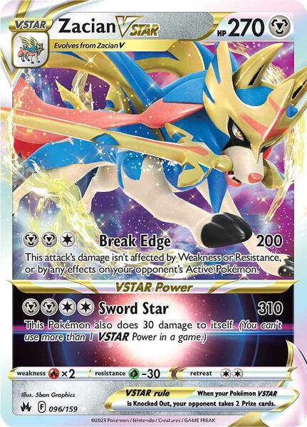 Zacian VSTAR - Crown Zenith - Holofoil - Near Mint (NM)