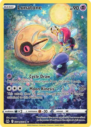 Lunatone - Crown Zenith Galarian Gallery - Holofoil - Near Mint (NM)