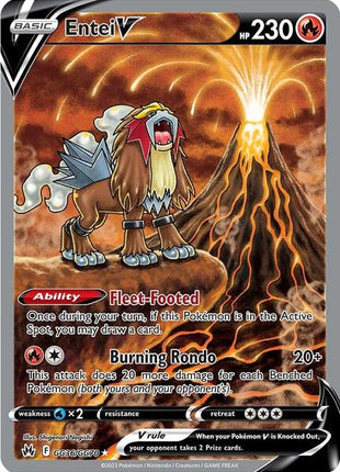 Entei V - Crown Zenith Galarian Gallery - Holofoil - Near Mint (NM)