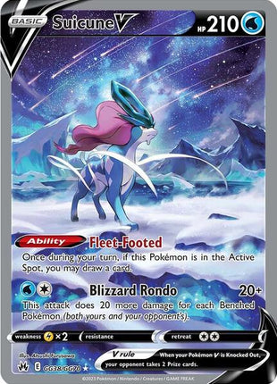 Suicune V - Crown Zenith Galarian Gallery - Holofoil - Near Mint (NM)