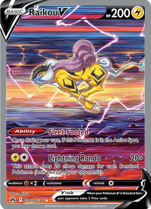 Raikou V - Crown Zenith Galarian Gallery - Holofoil - Near Mint (NM)