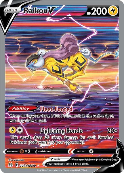 Raikou V - Crown Zenith Galarian Gallery - Holofoil - Lightly Played (LP)