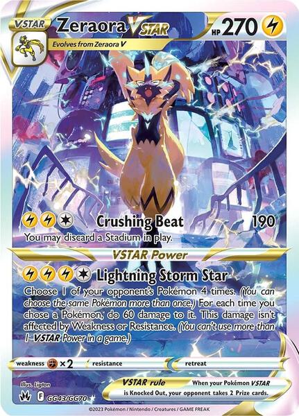 Zeraora VSTAR - Crown Zenith Galarian Gallery - Holofoil - Near Mint (NM)