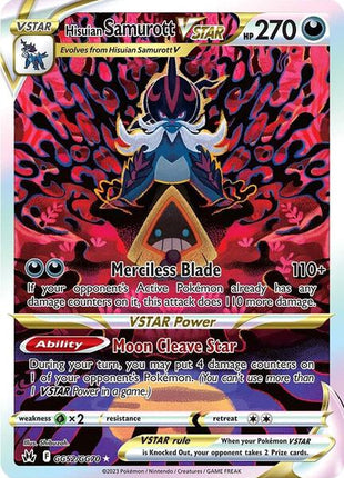 Hisuian Samurott VSTAR - Crown Zenith Galarian Gallery - Holofoil - Near Mint (NM)